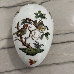Herend Rothschild Egg Shaped Trinket Box